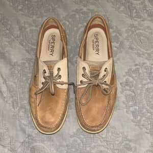 Sperry Men's Brown and Cream Boat Shoes